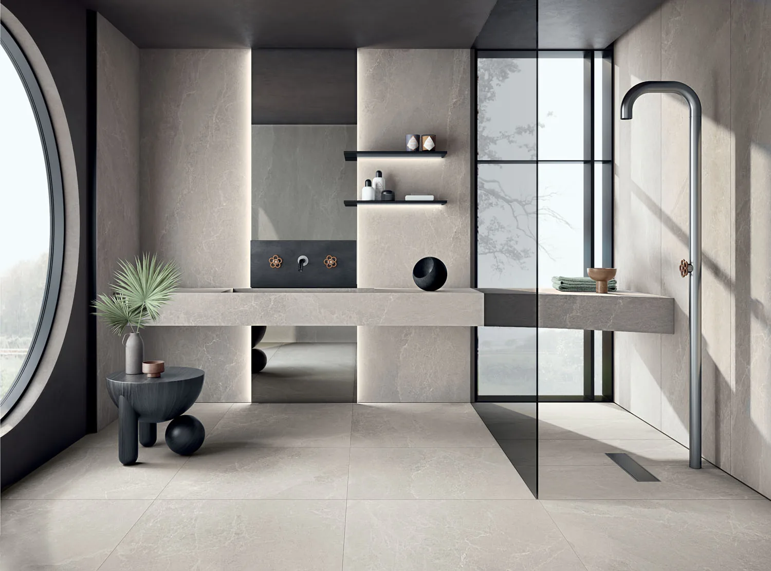Cotto d’Este porcelain – 9347 Z Cde Advanceskin Chalk Naturale 3 5mm Bathroom 001